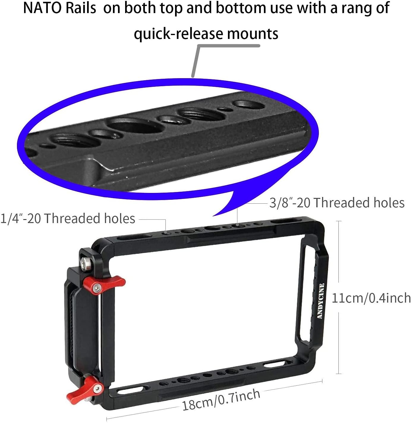 Monitor Cage with Sunhood and NATO Rails E412