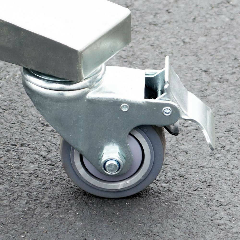 Stainless Steel Adjustable Height Work Table with Locking Casters T627