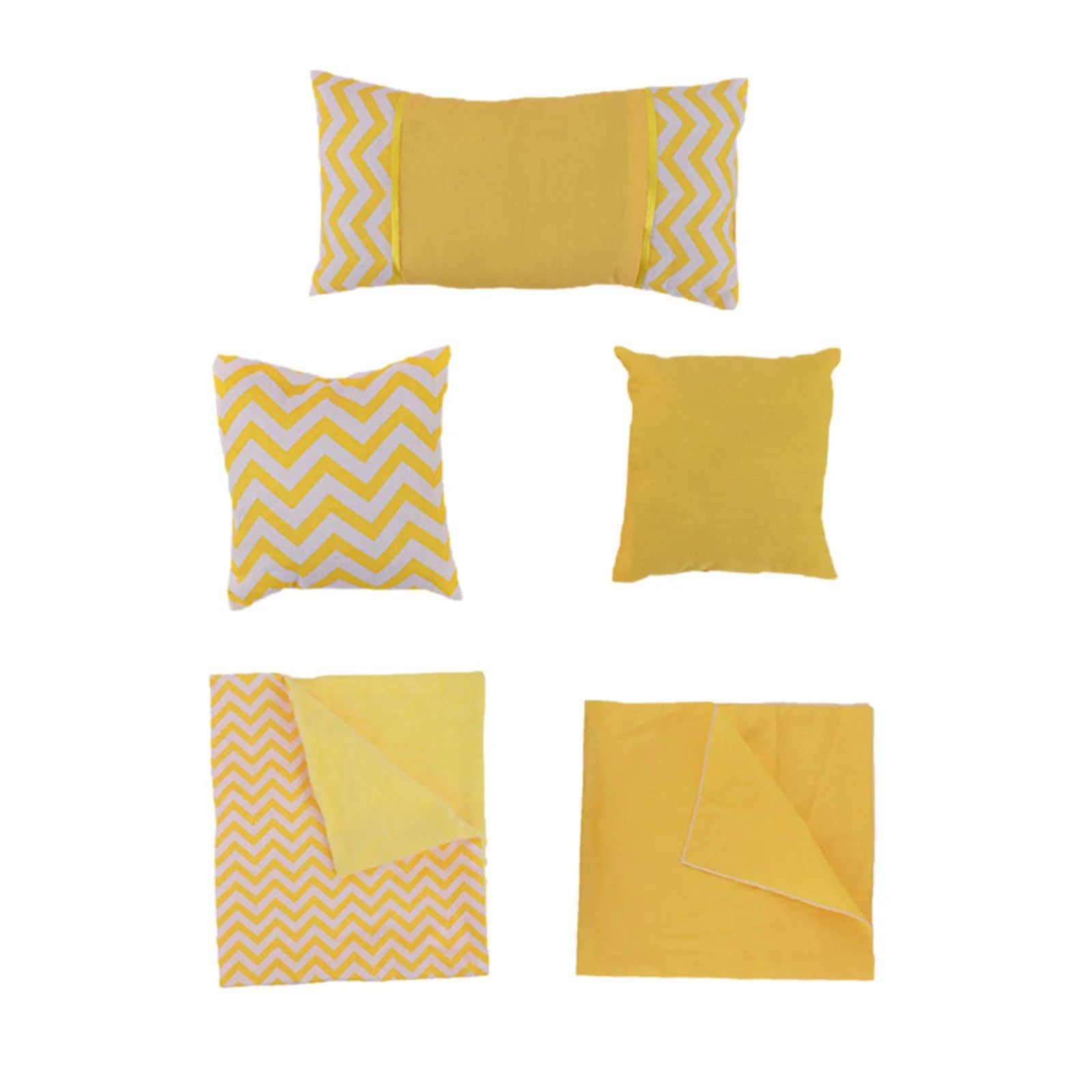 Yellow 18 inch Doll Bedding Set W293675