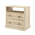 2 Drawer End Table White Oak P63228