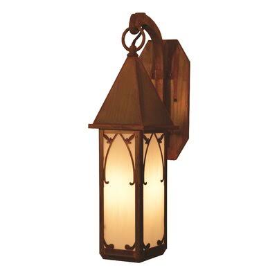 1-Light Outdoor Wall Lantern Bronze Almond Mica X435