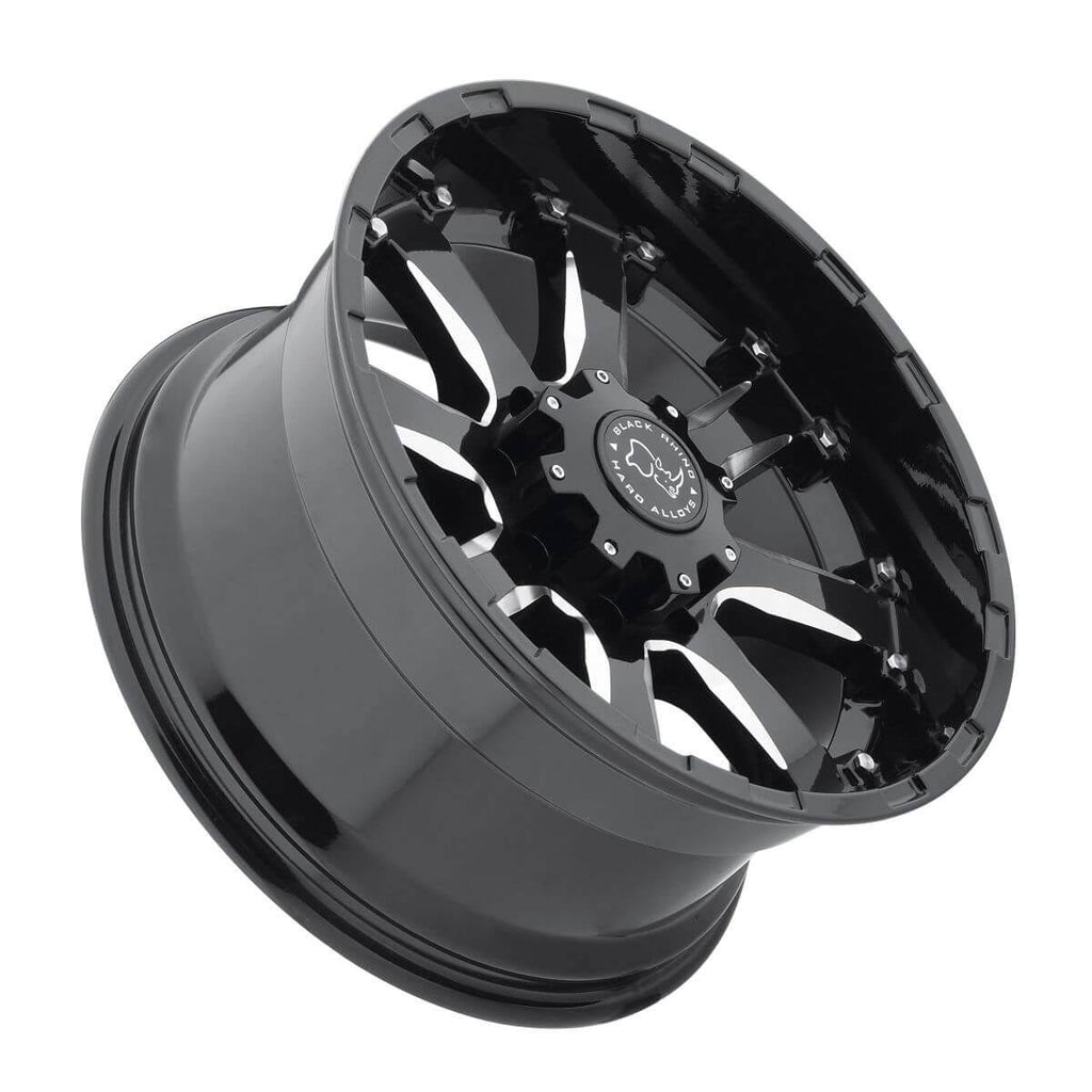 20x9 6x5.5x22 +12mm Black/Milled Wheel Rim Q451544