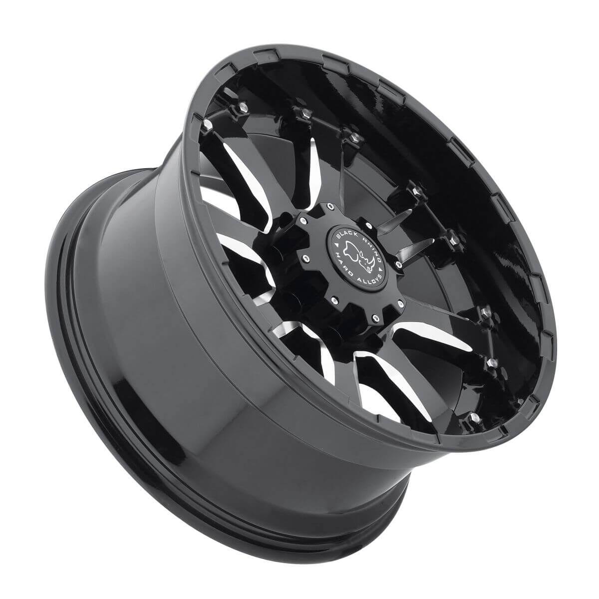 20x9 6x5.5x22 +12mm Black/Milled Wheel Rim Q451544