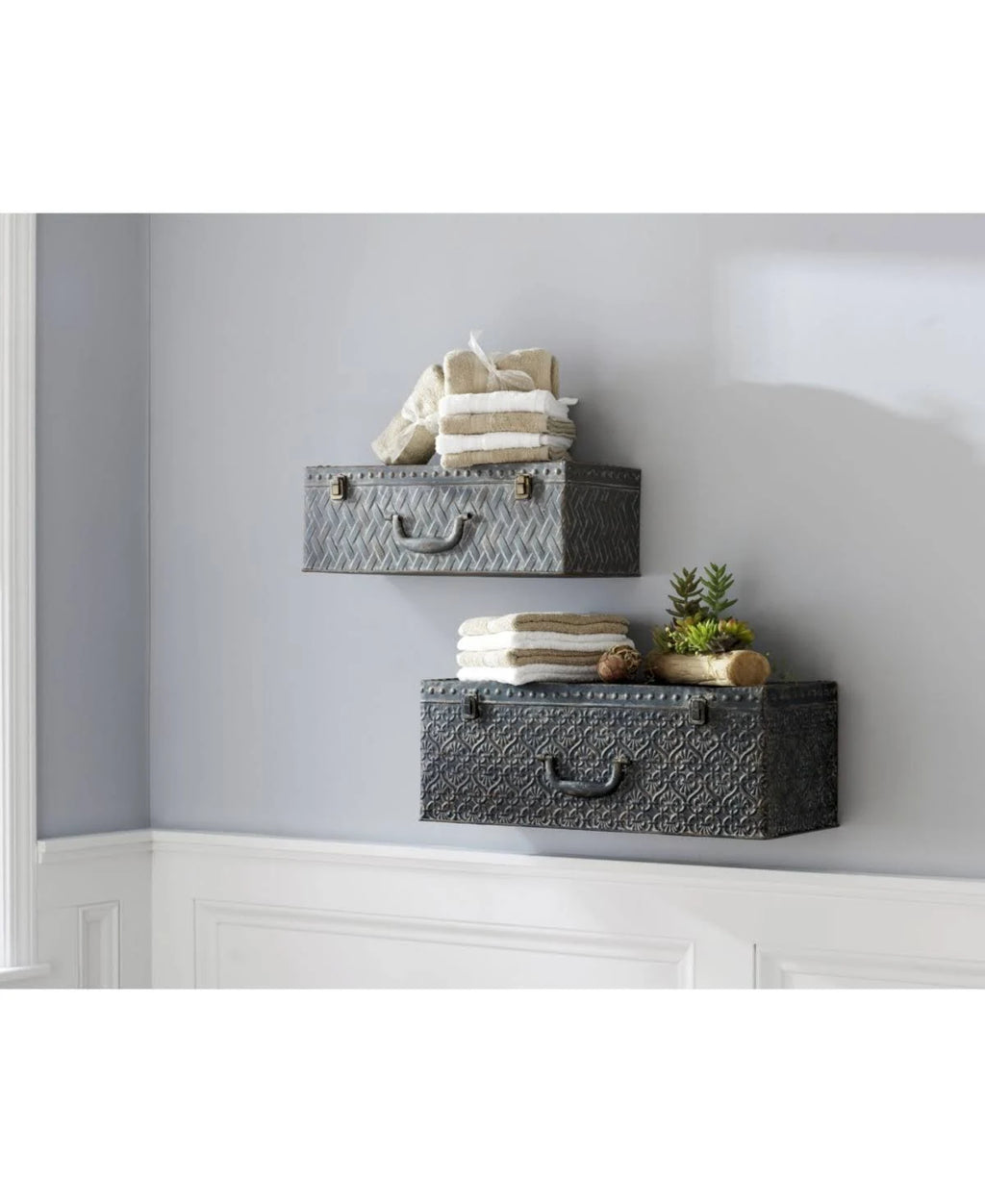 Suitcase Wall Shelf (Set of 2) W875830