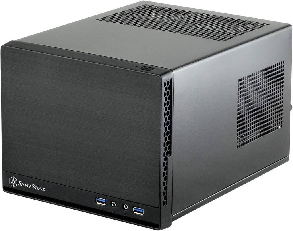 White & Black Mini-ITX Computer Case with Mesh Front Panel U25625