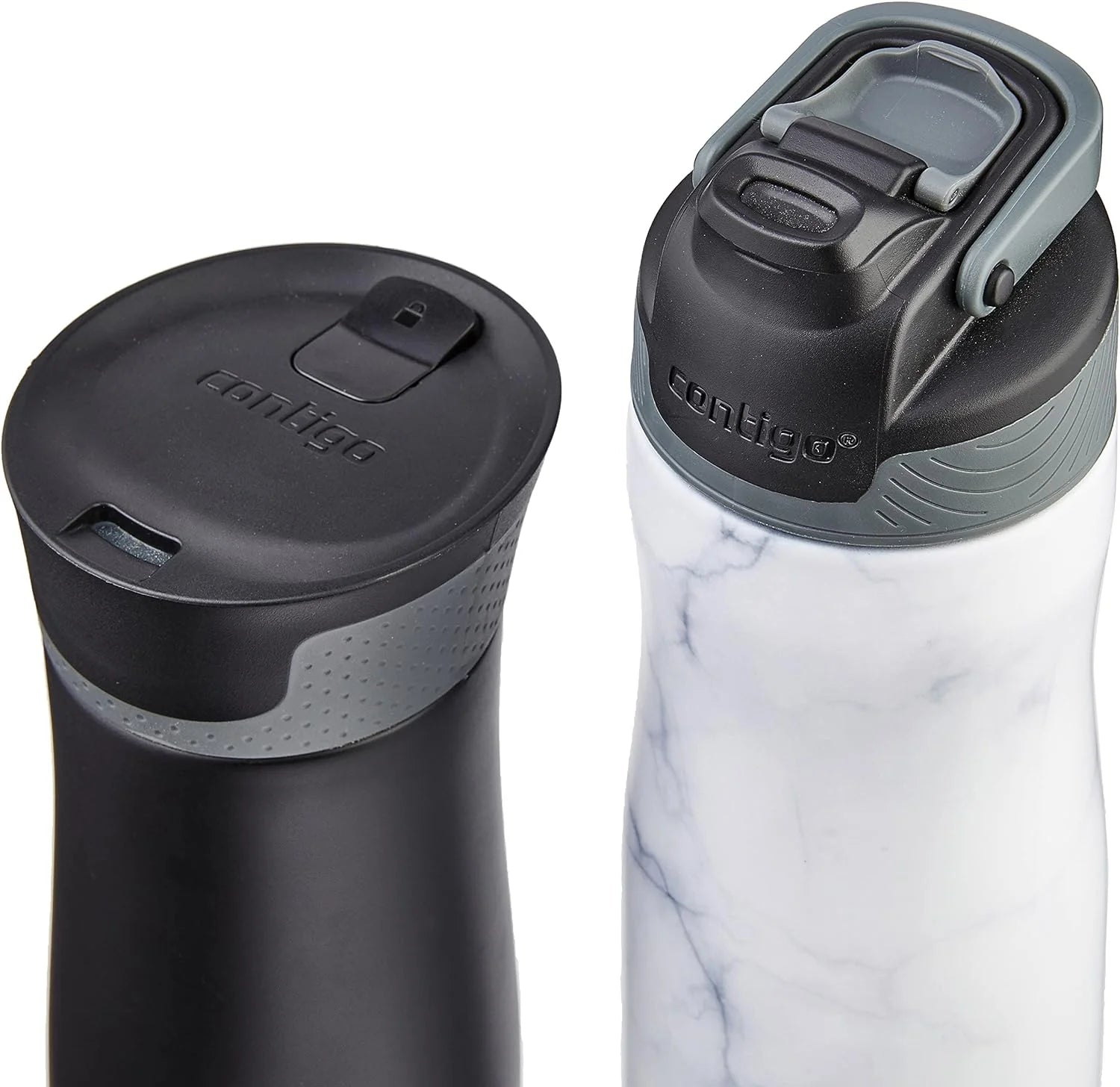 24oz Vacuum-Insulated Stainless Steel Water Bottle & 16oz Vacuum-Insulated Stainless Steel Travel Mug, 2-Pack H45624