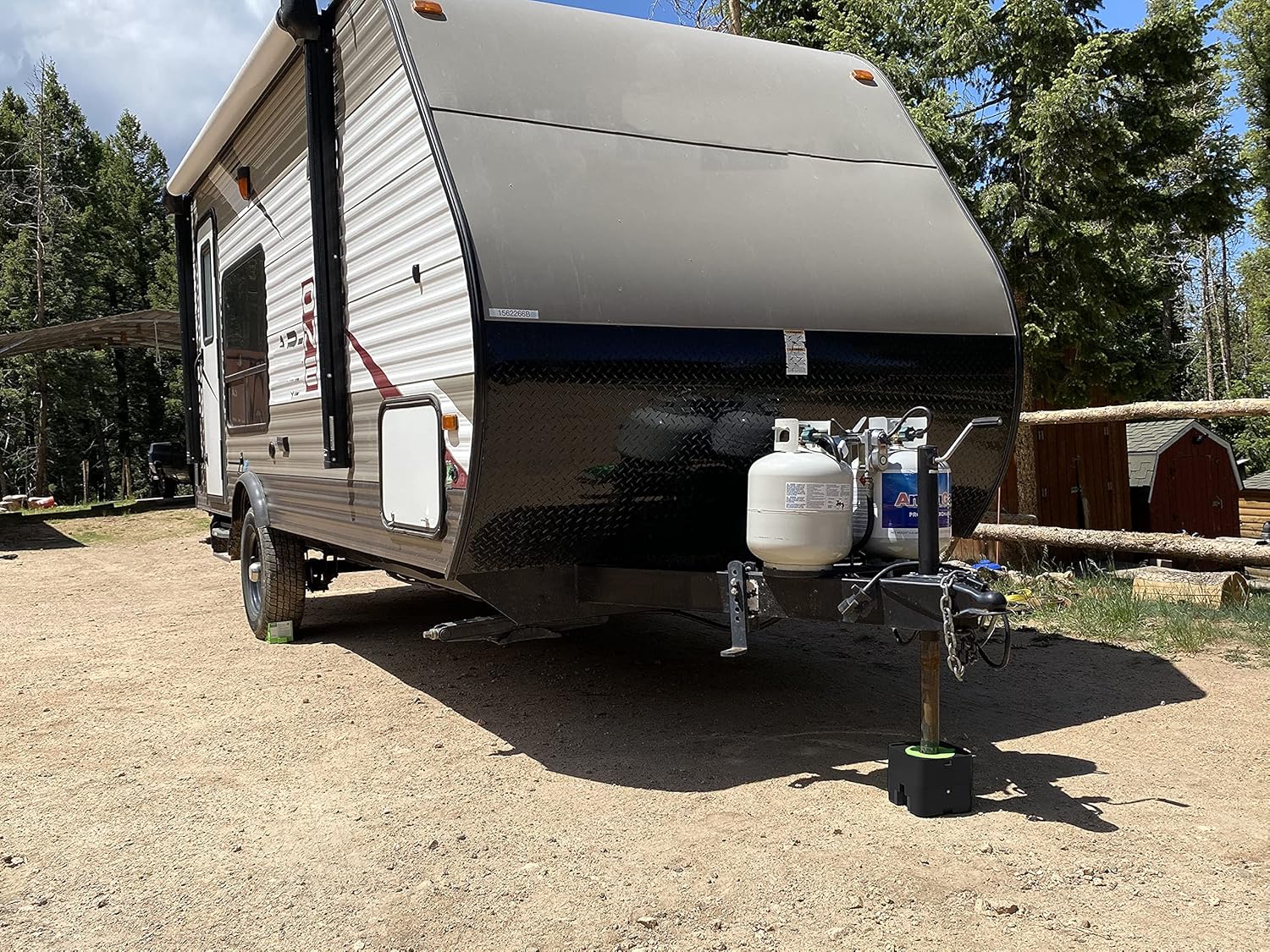 Trailer Jack Stand, Stabilizing Leveling Block, Black, Pack of 2 X7467