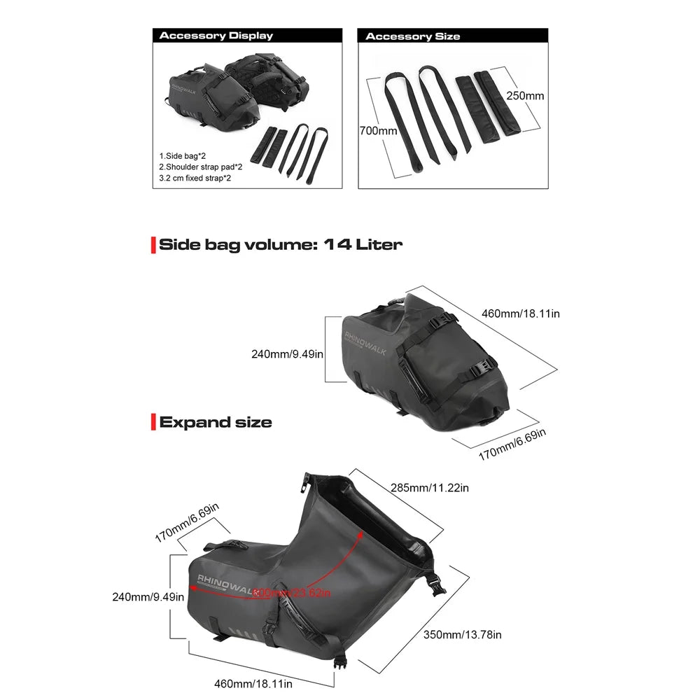 Motorcycle Rearseat Bag Large Capacity Universal Riding Rear Bag S915