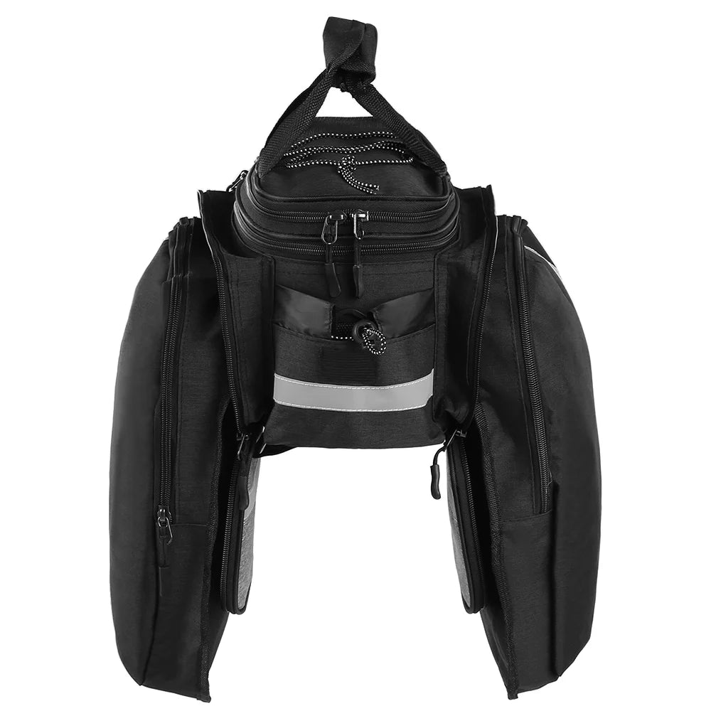 Rear Seat Bag Expandable Waterproof MTB Pannier Bag With Rain Cover P88623