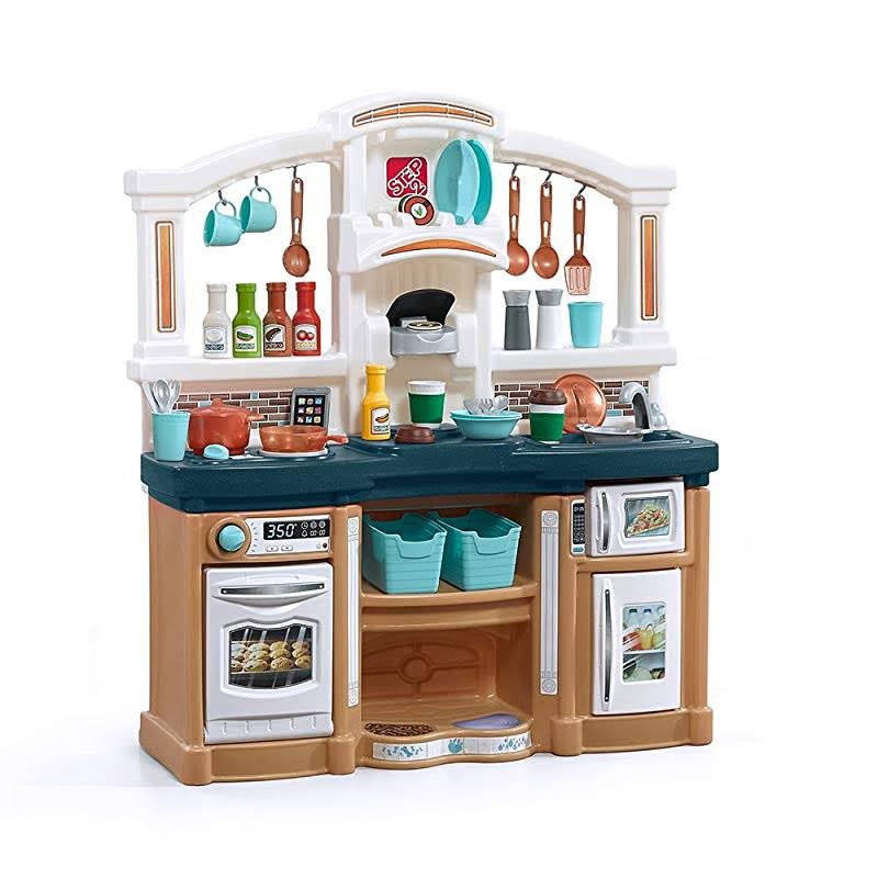 Tan/Blue Kids Play Kitchen R61941