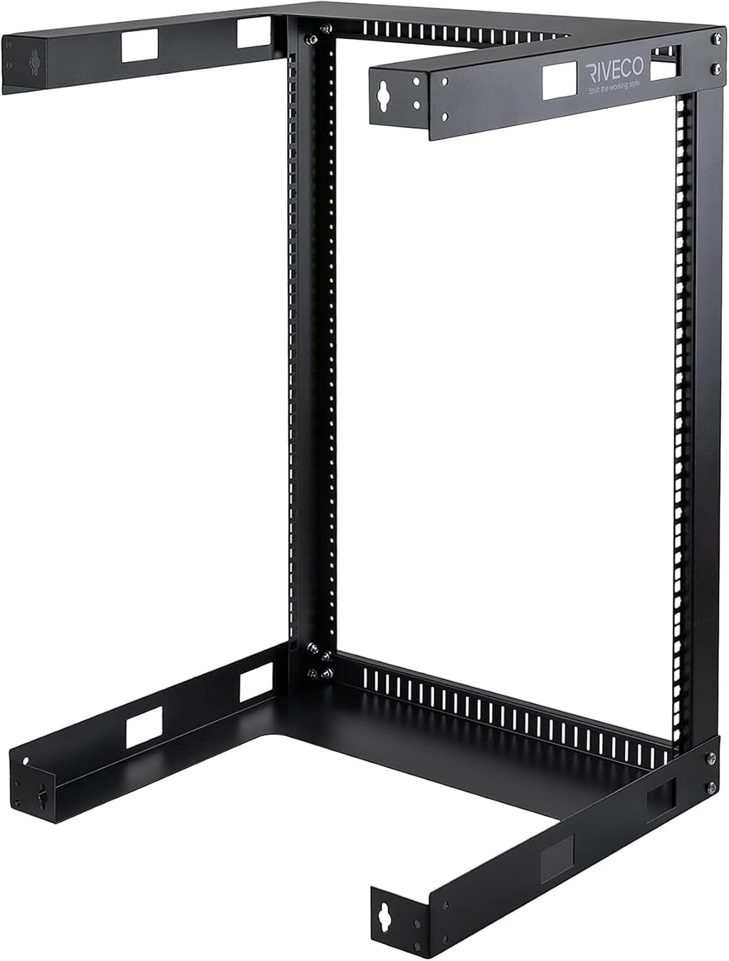 Black 15U 19 Wall Mount Shelf Network Rack I497