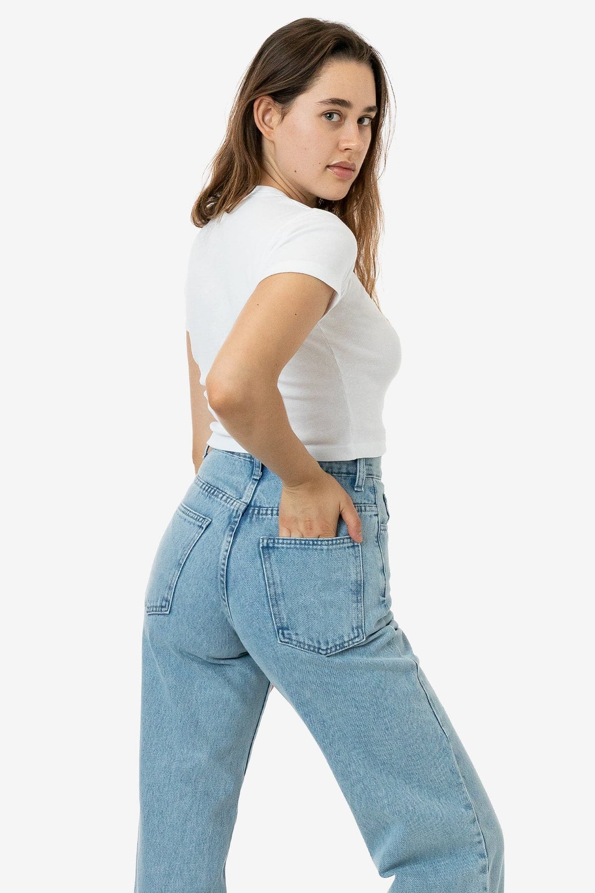 4325 - Baby Rib Short Sleeve Crop Tee