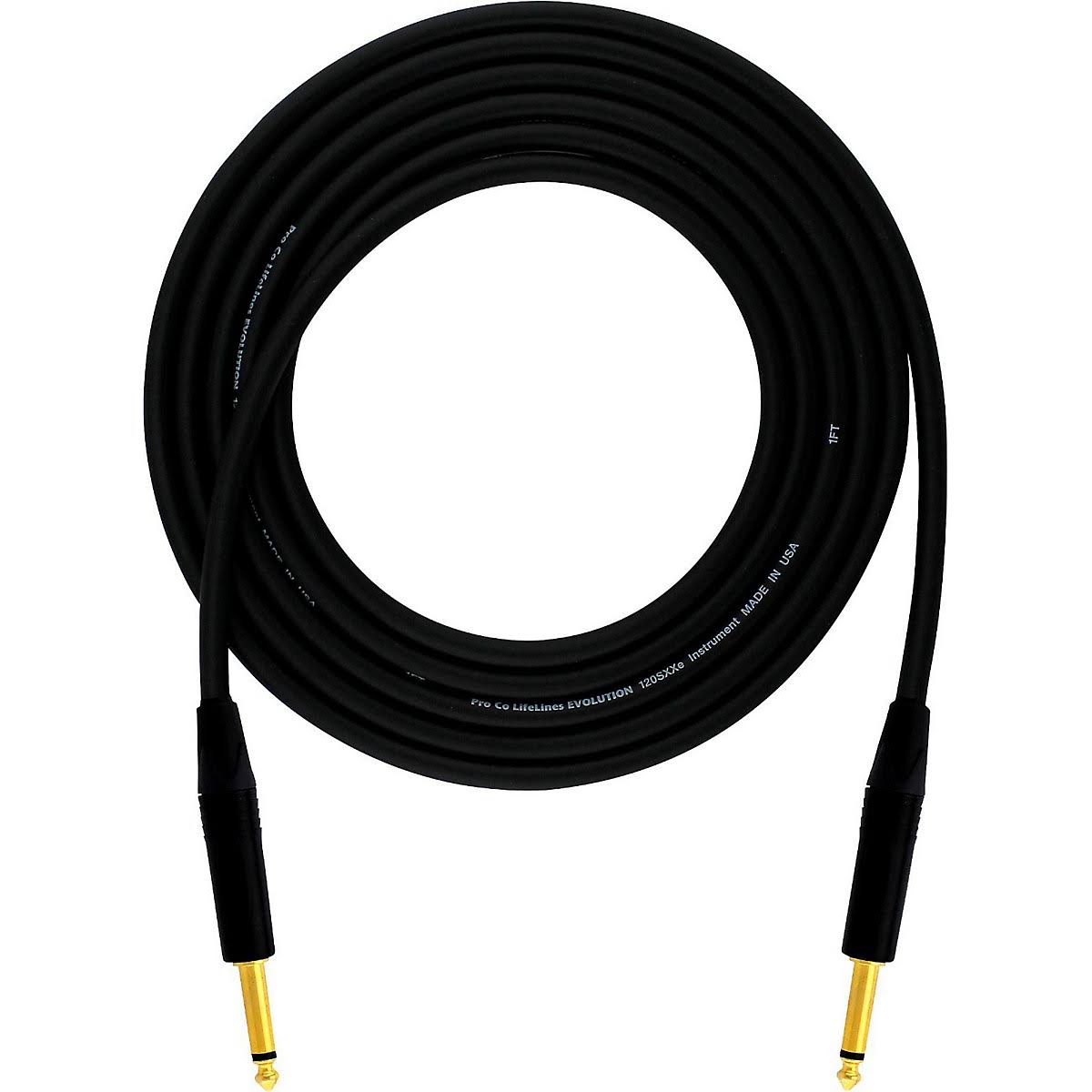 Pro Co Evolution Studio/Stage Straight Instrument Cable 25 ft. P279
