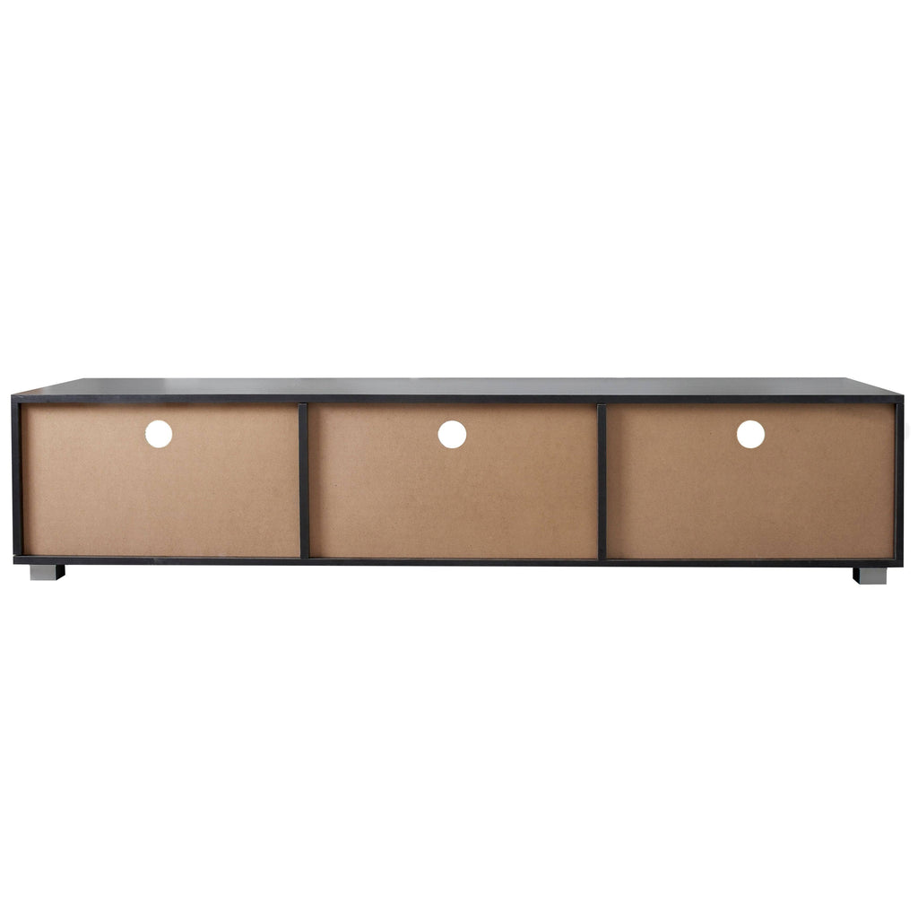 Black TV Stand with 2 Storage Cabinet U663922