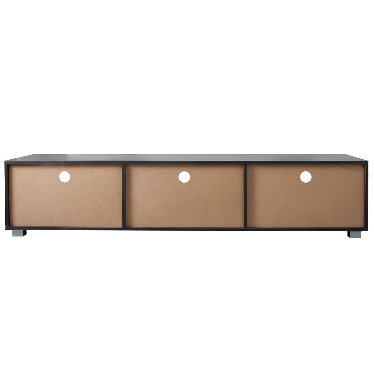 Black TV Stand with 2 Storage Cabinet U663922