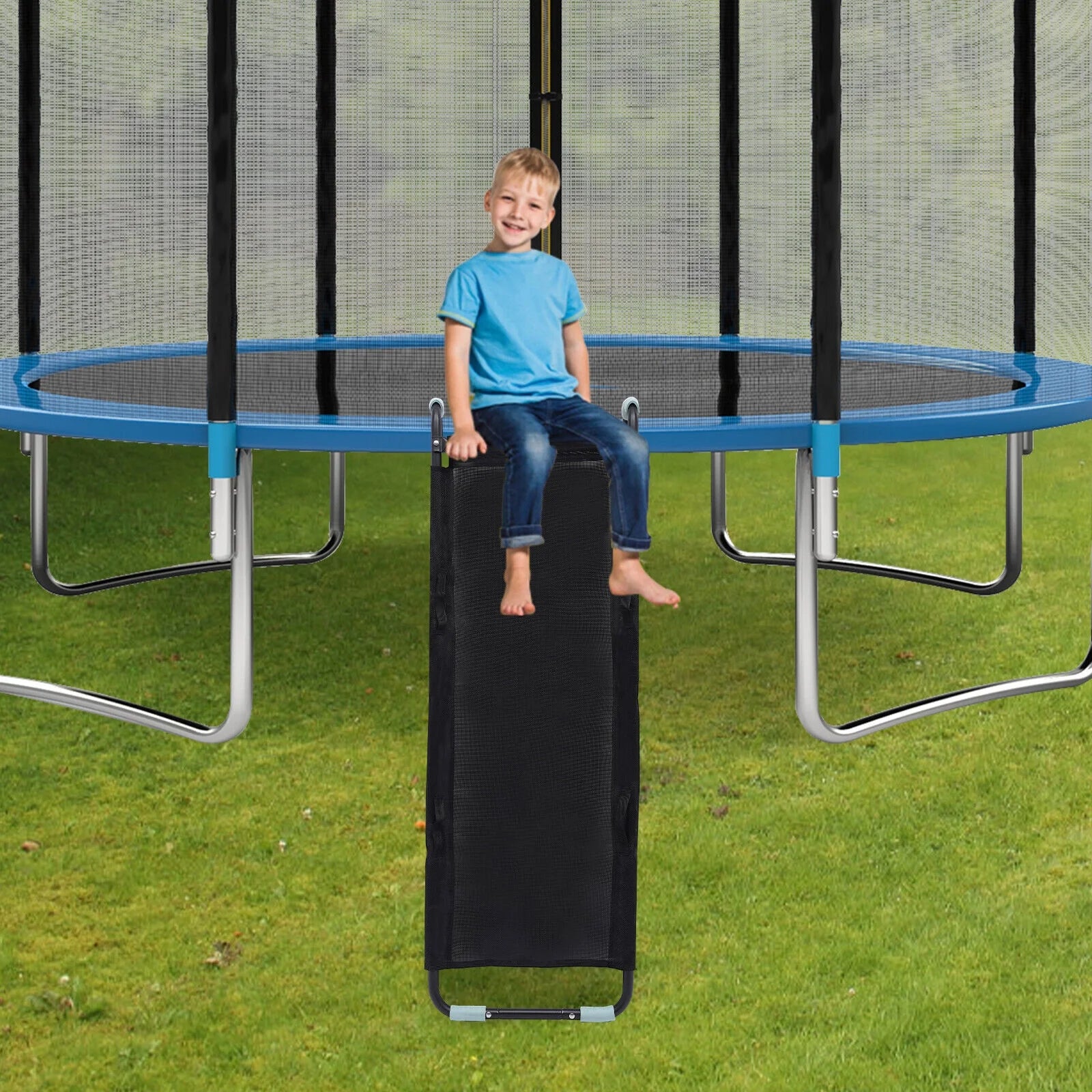 Kids Trampoline with Slide and Ladder 165lbs Capacity I181680