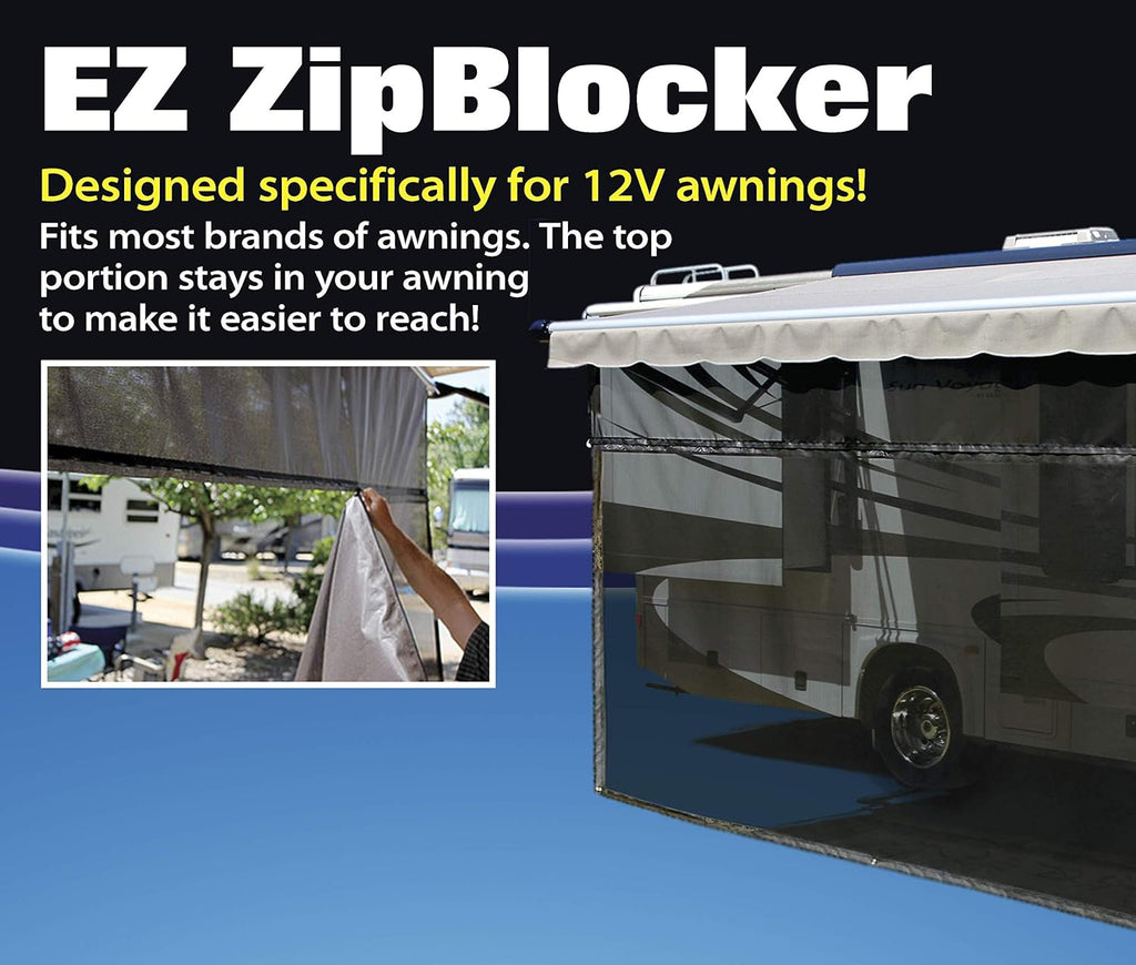 Black 19' x 9' Drop RV Awning U11511