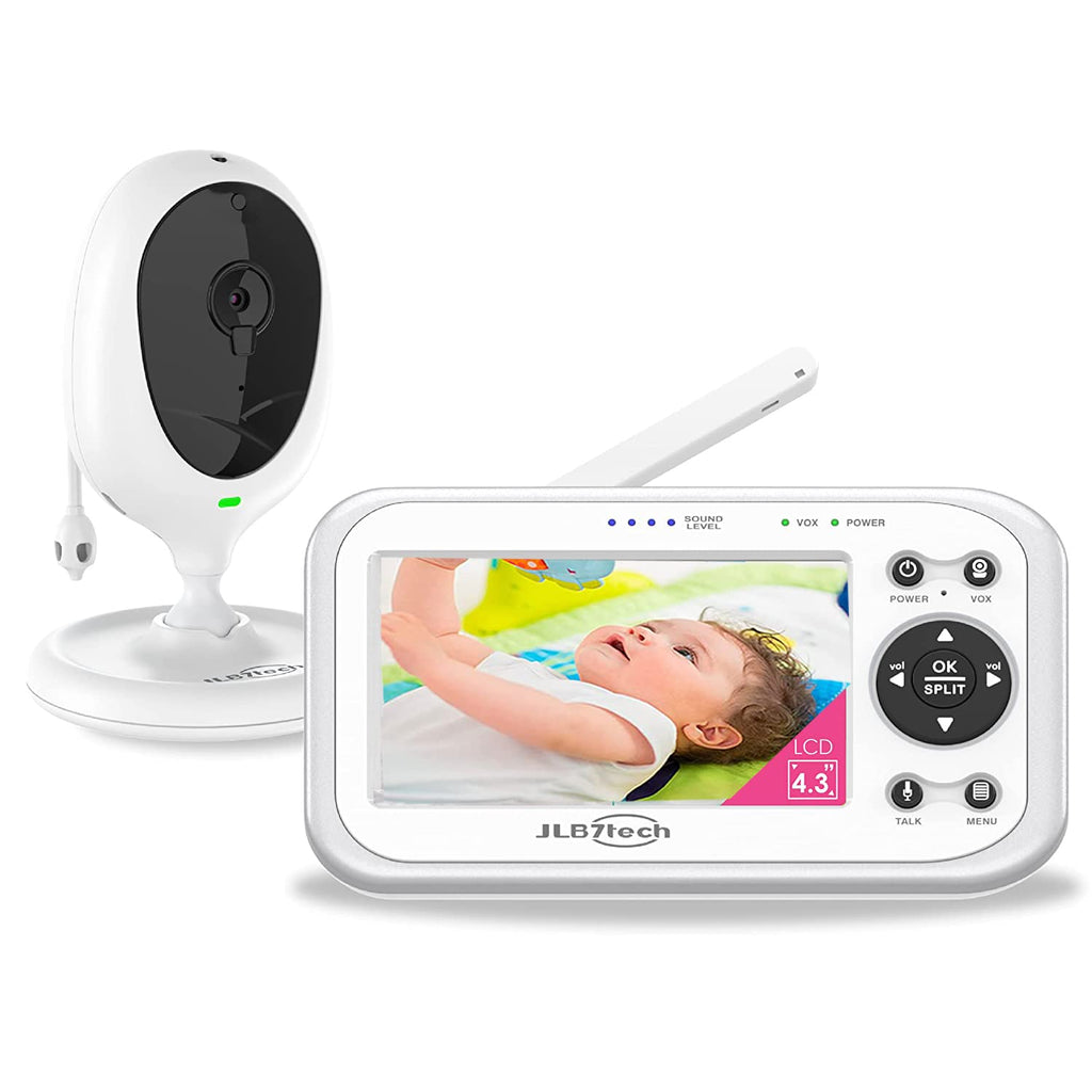 4.3 Split Screen Video Baby Monitor with 2 Cameras and Audio, Night Vision, Two-Way Talk T2687