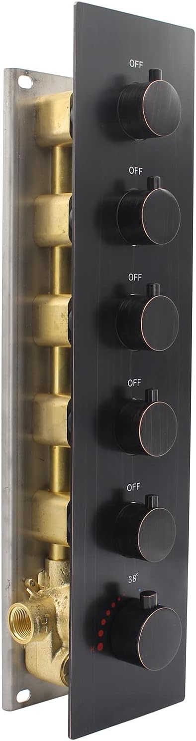 Chrome 3-way Brass Thermostatic Shower Valve S13533