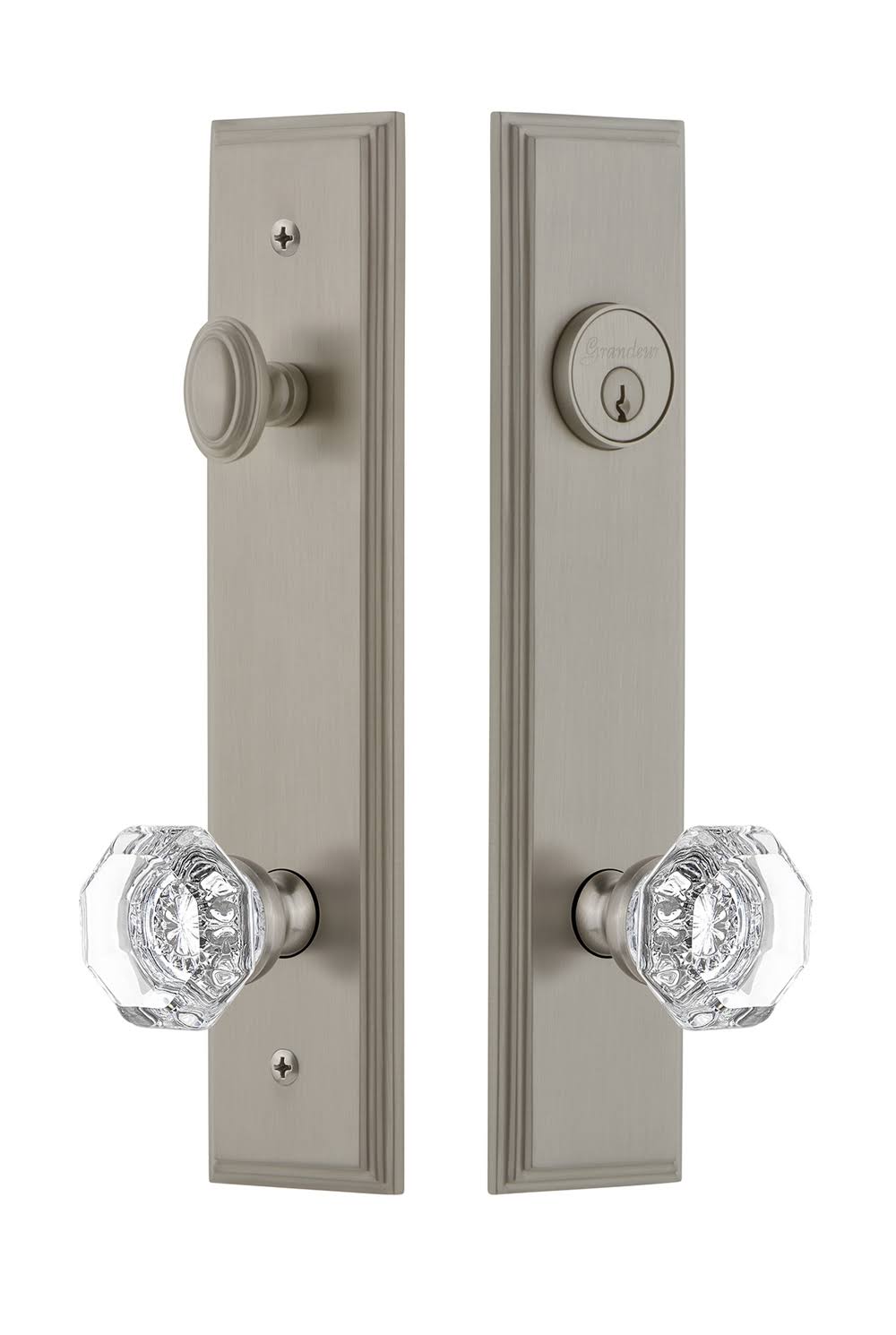Satin Nickel Entry Set with Knob P625811
