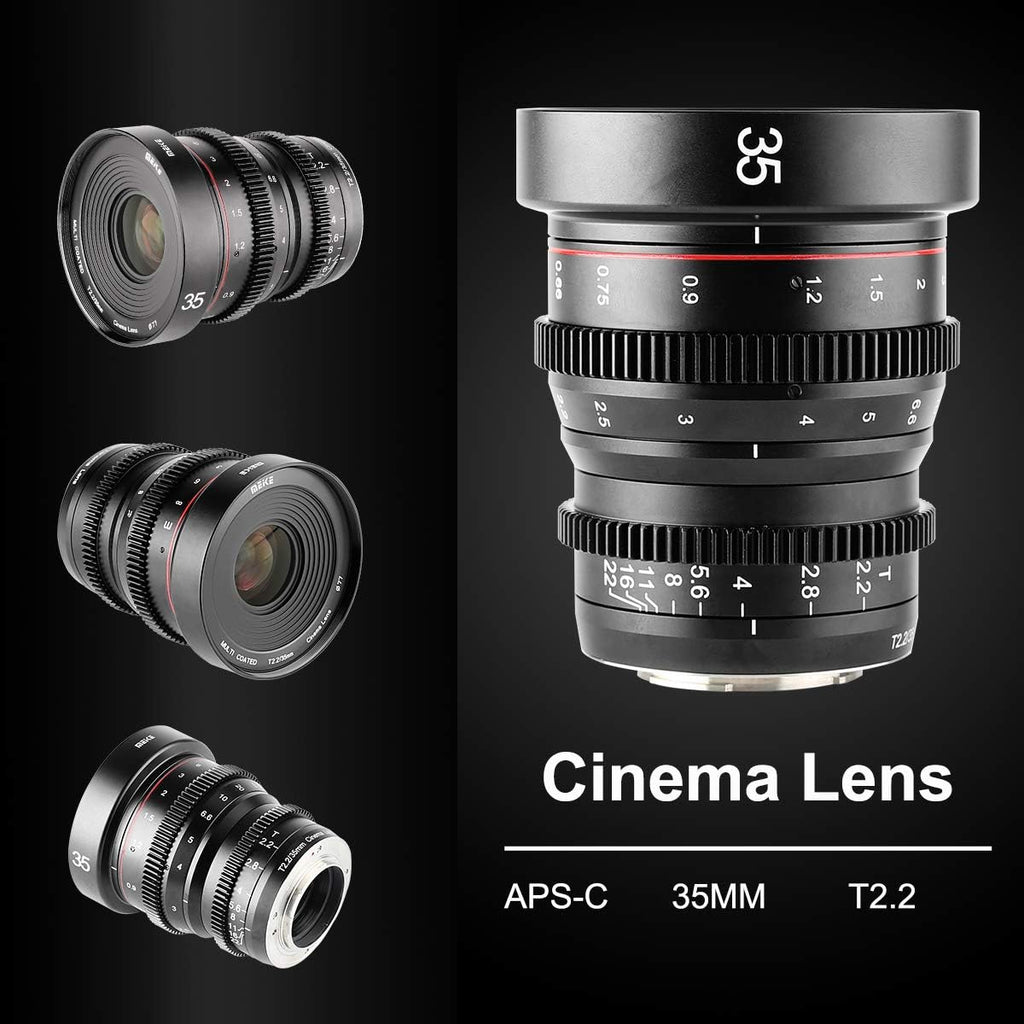 35mm T2.2 Manual Focus Cinema Lens for M43 Mount Cameras T106