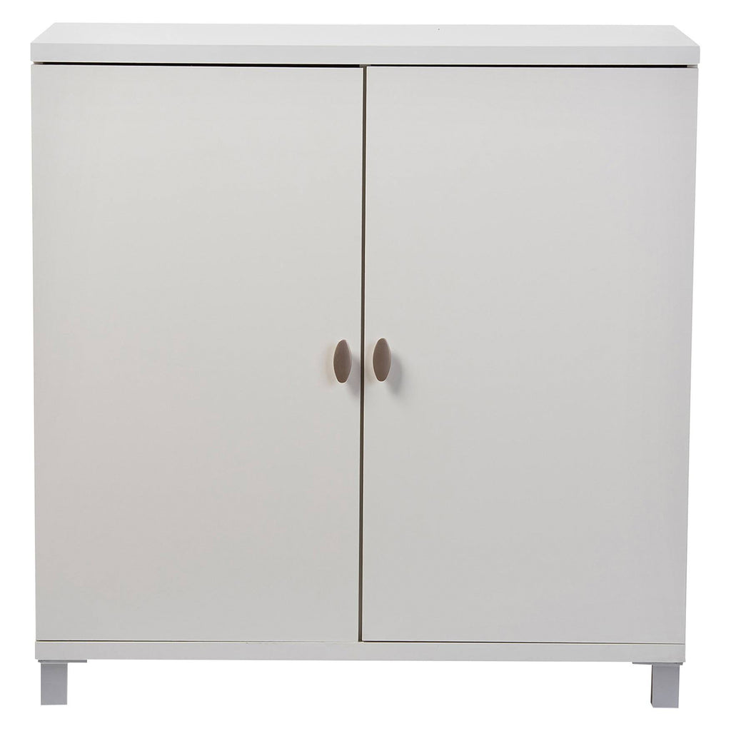 White Wood Entryway Storage Sideboard Cabinet V636604