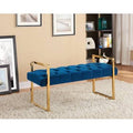 Navy Blue Metal Bench U6378