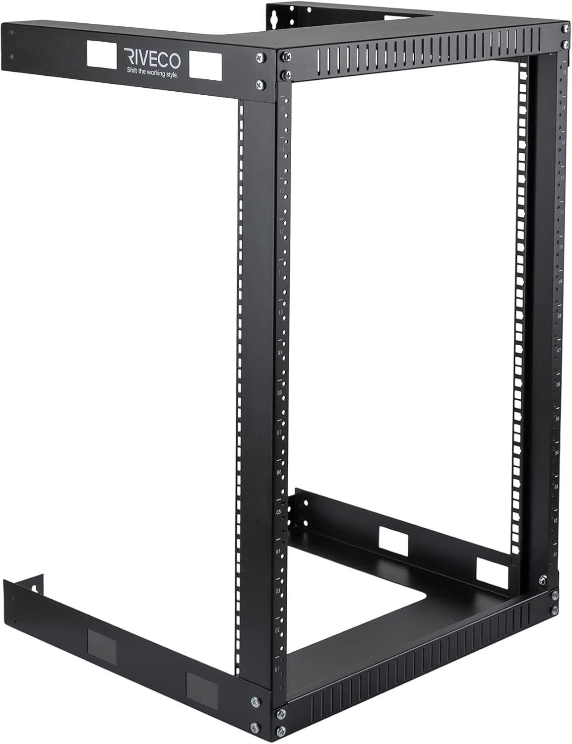 Black 15U 19 Wall Mount Shelf Network Rack I497