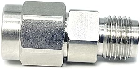 2.92 mm Female to SMA Male Microwave Adapter, DC to 26.5 GHz, 50 Ohm, Stainless Steel Body, Pack of 2 M765