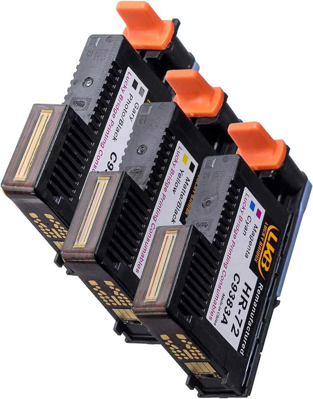Remanufactured HP72 Printheads Replacement for HP Designjet Printers, 1 Set 3PK, Pack of 2 J437