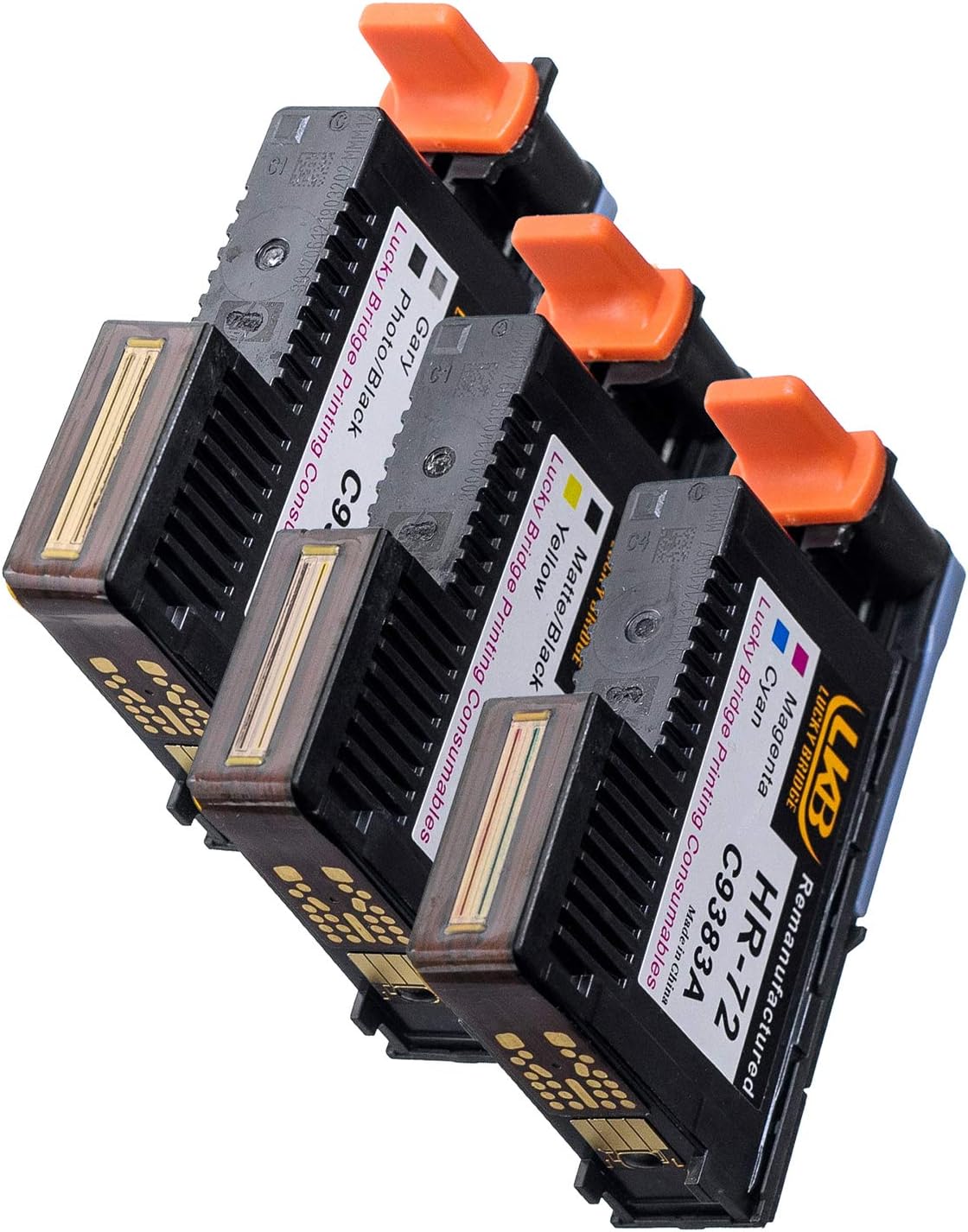 Remanufactured HP72 Printheads Replacement for HP Designjet Printers, 1 Set 3PK, Pack of 2 J437