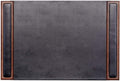 Walnut & Black Leather Desk Pad Q43245