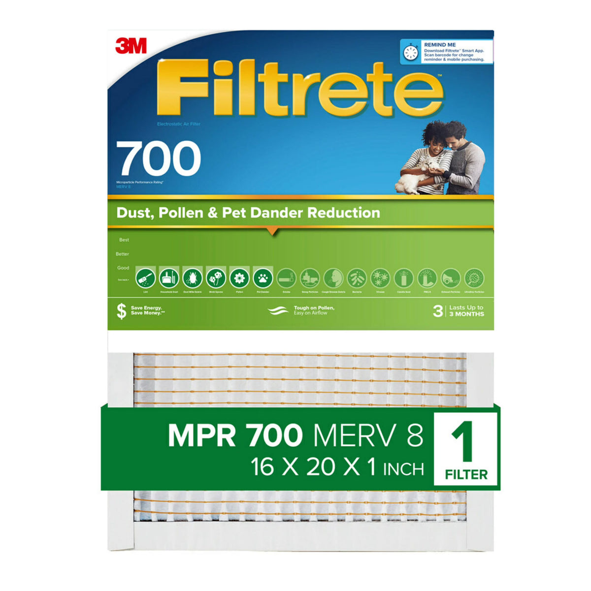 16x20x1 MERV 8 Air Filter B7806
