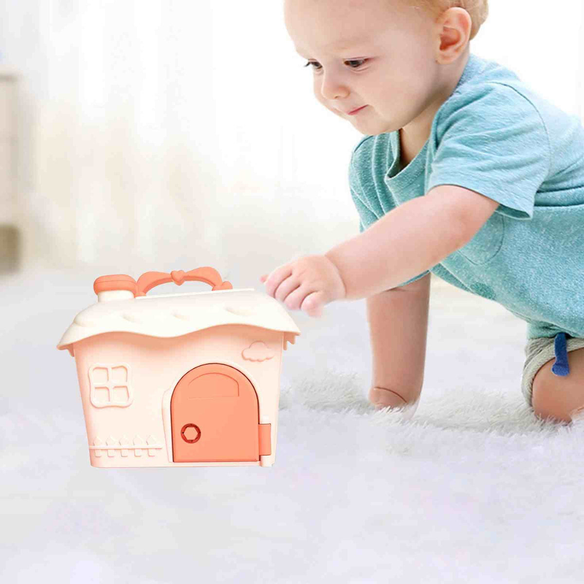 Pink Kids Dollhouse Storage Box P104660
