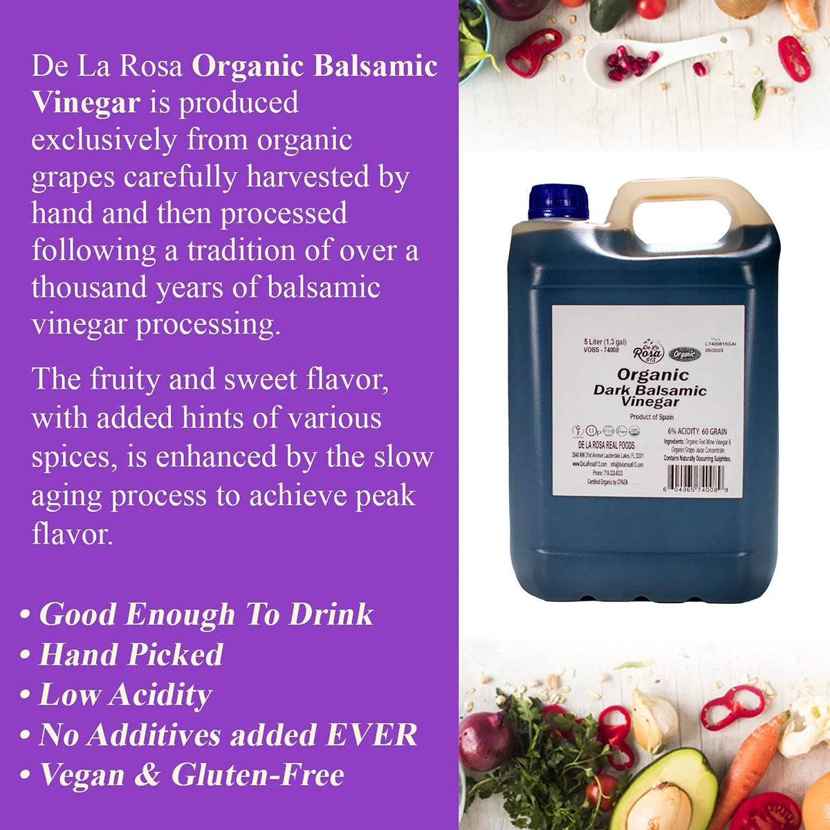 Organic Balsamic Vinegar, 5 Liter G208