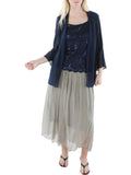 Chiffon 2PC Duster Blazer Q859