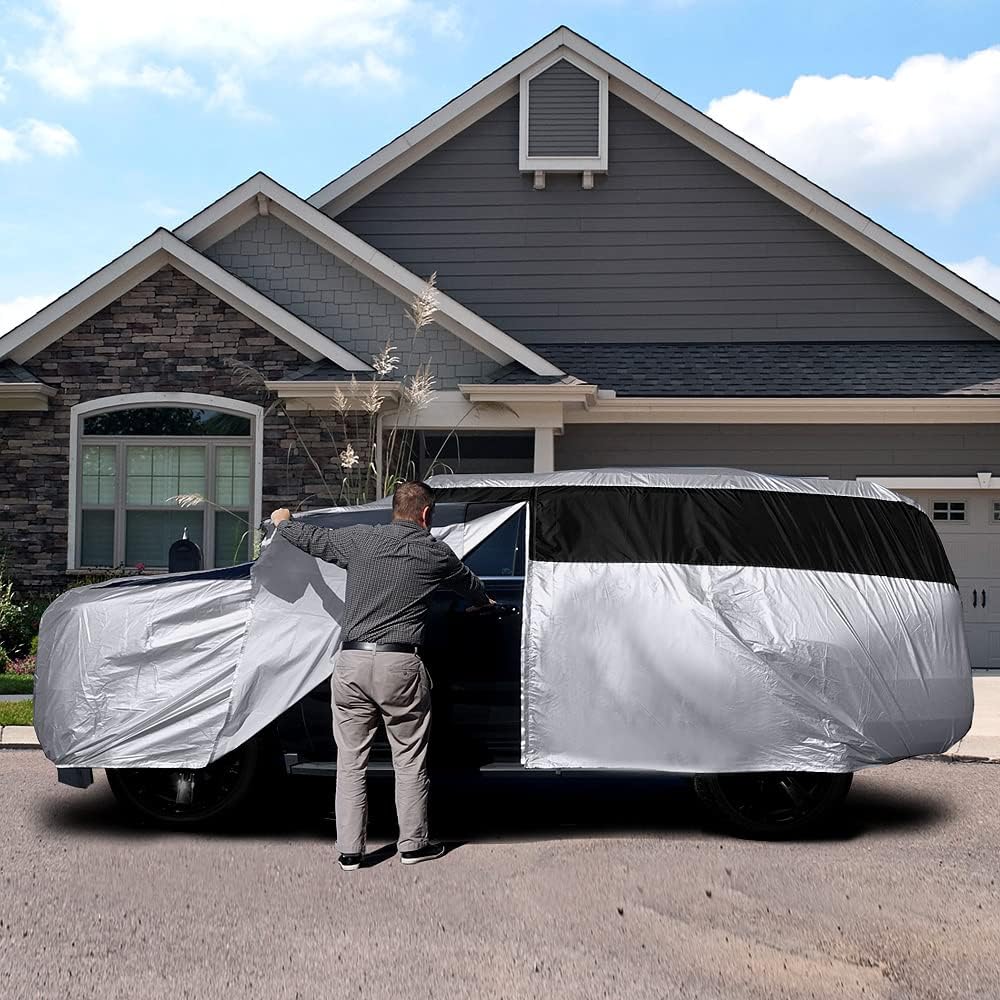 Lightweight Poly 210T Waterproof Car Cover for Large SUV 207-212 N853336