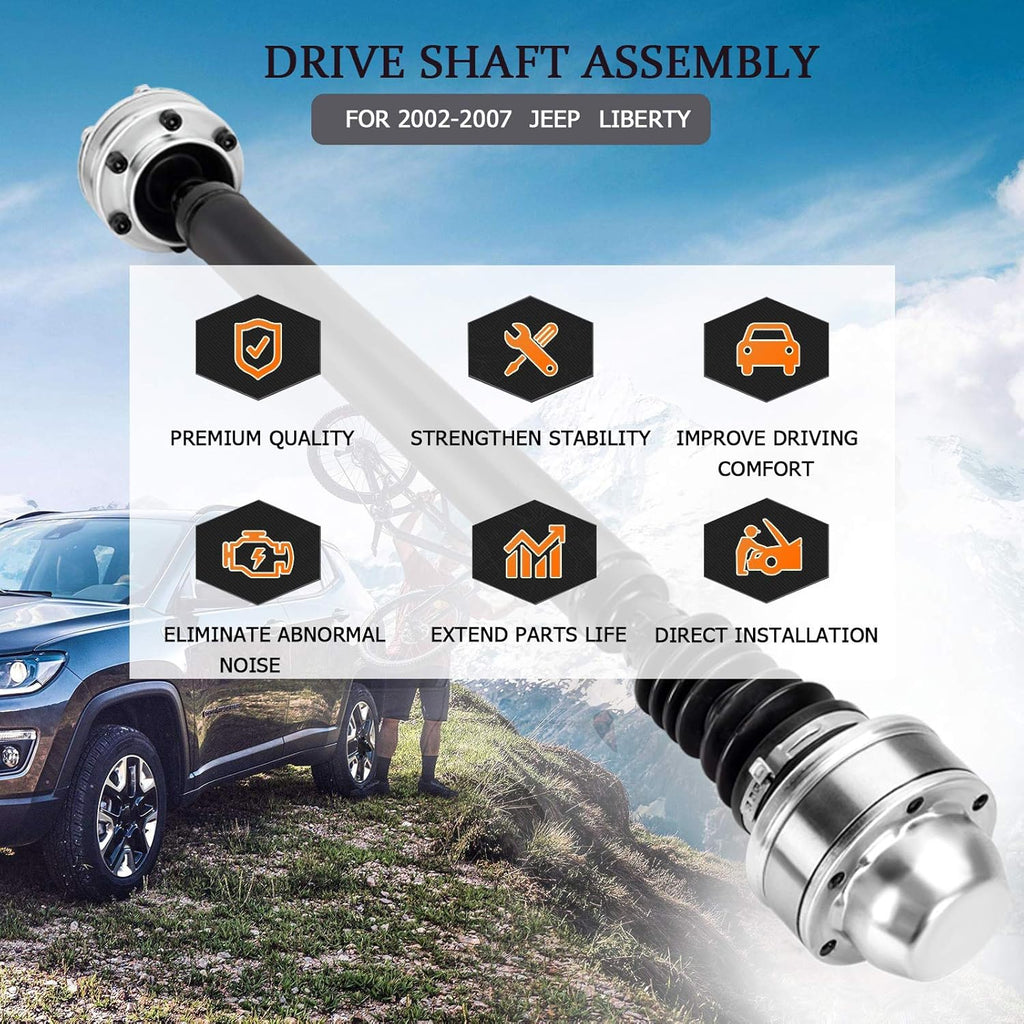 Front Drive Shaft Assembly Compatible with V6 3.7L 2002-2007 Jeep Liberty 4x4 D3421