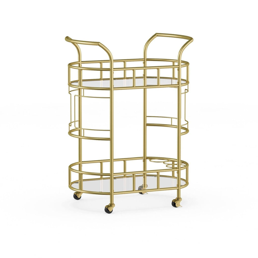 Gold 2-Tier Bar Cart T829452