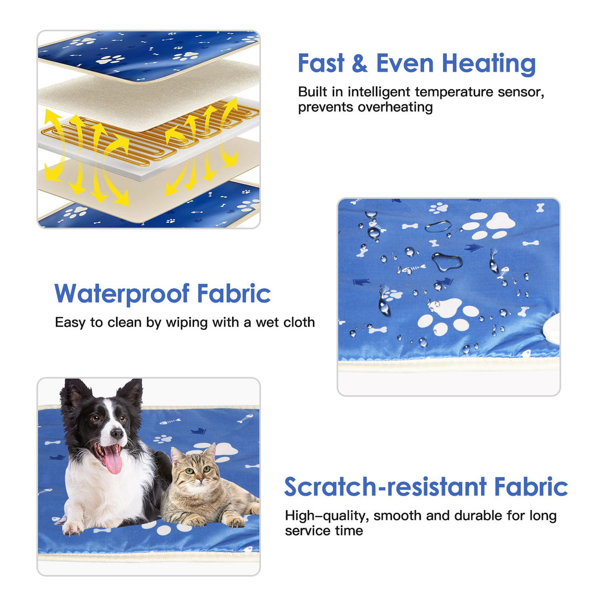 Heating Mat with Adjustable Temperature and Timer E833582