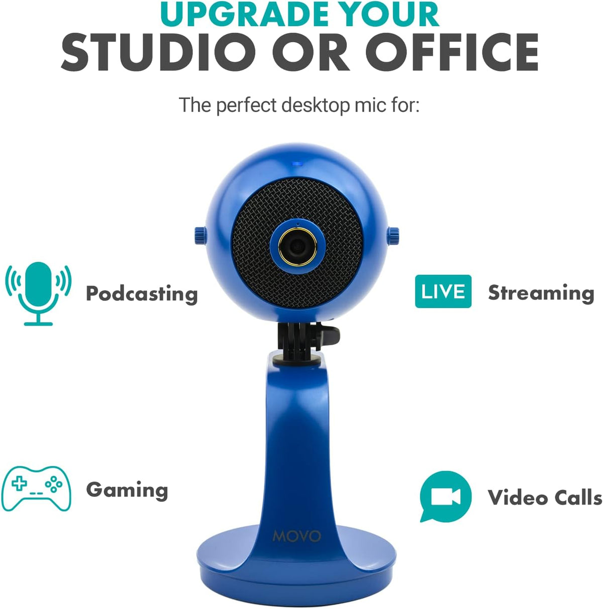Webcam and Condenser Microphone in Royal Blue Q6741