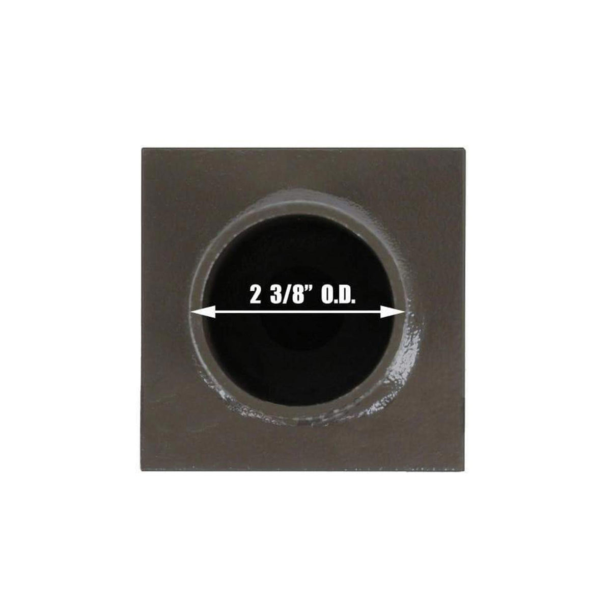 5inch Square Pole Light Top Single Tenon Adapter F257091