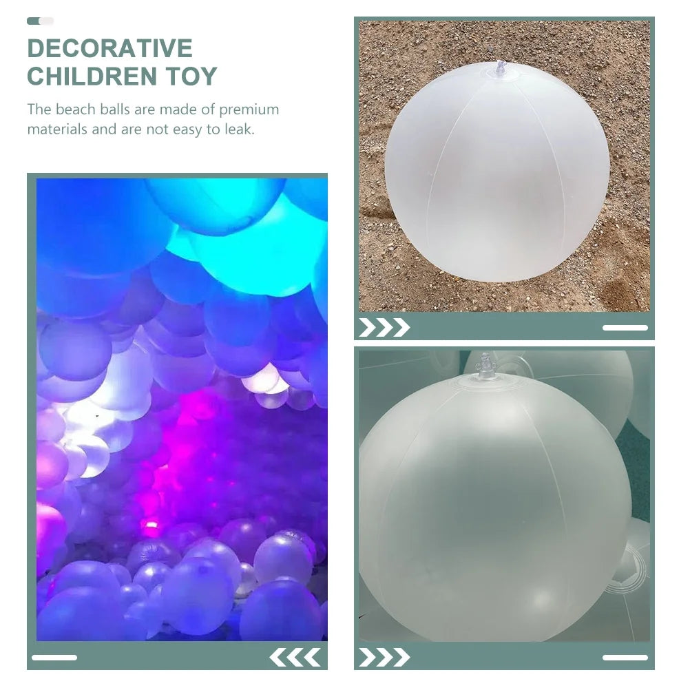 10 Pcs Kids LED Inflatable Ball Game White Pvc C39252
