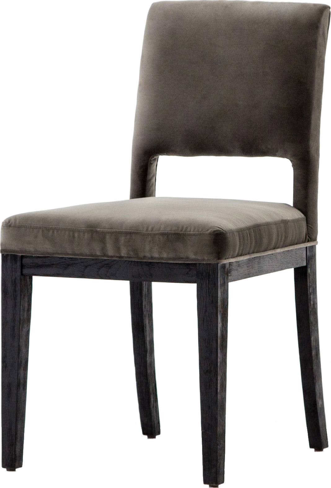 Washed Velvet Grey Dining Chair N516