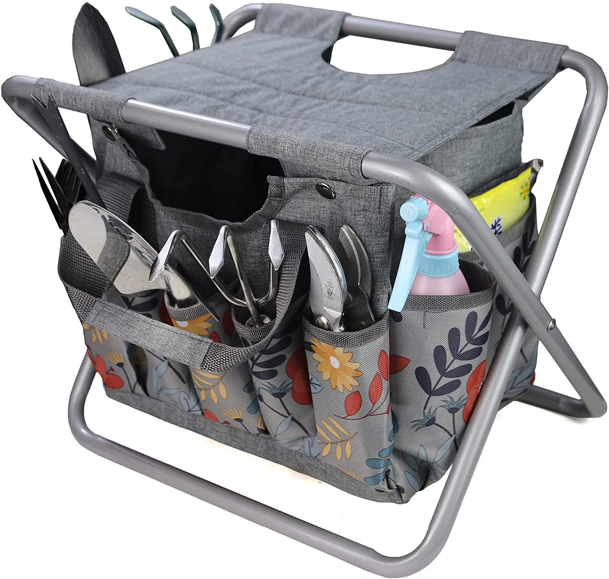 Folding Gardening Stool with Detachable Storage Tote Bag G2688