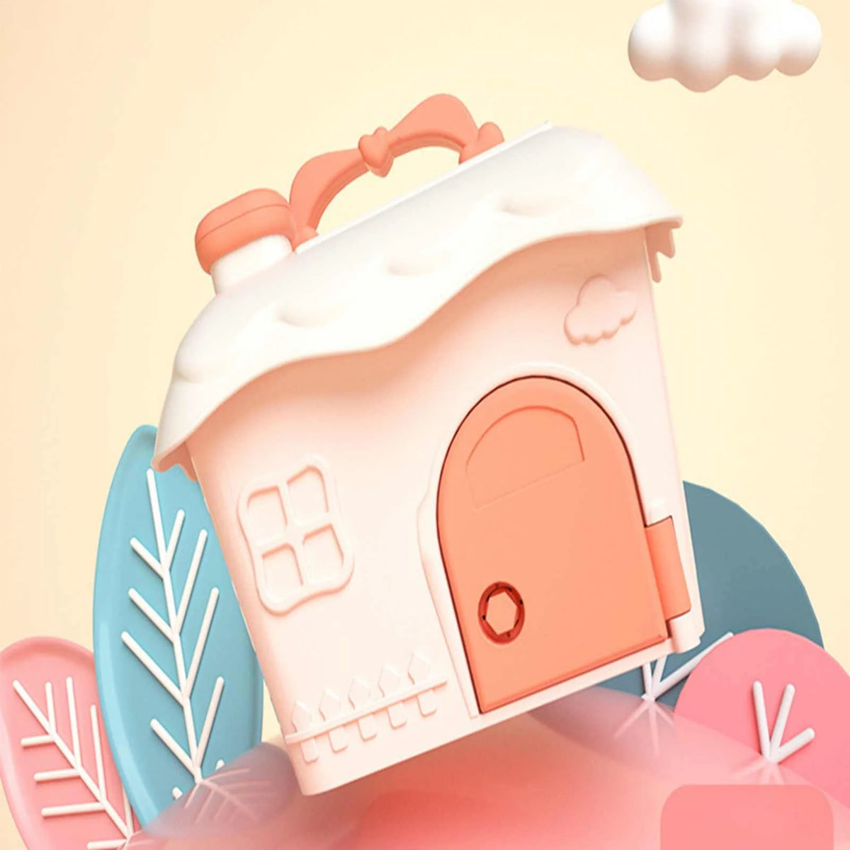 Pink Kids Dollhouse Storage Box P104660