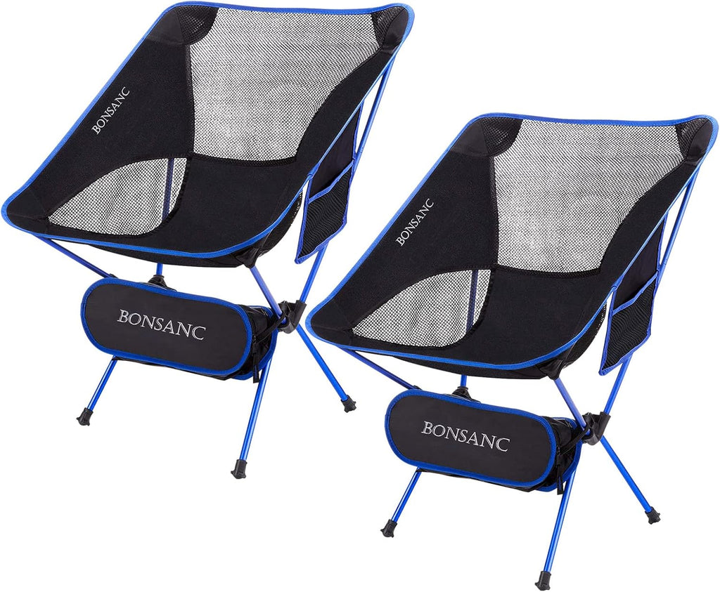 2 Pack Ultralight Compact Camping Chair with Carry Bag (Orange) T91725