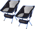 2 Pack Ultralight Compact Camping Chair with Carry Bag (Orange) T91725