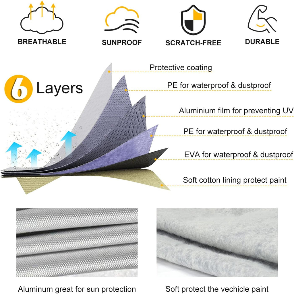 6 Layers Waterproof SUV Car Cover with Zipper X405