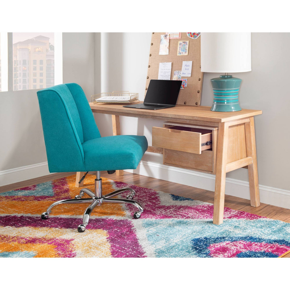 Natural Side Storage Desk G6253